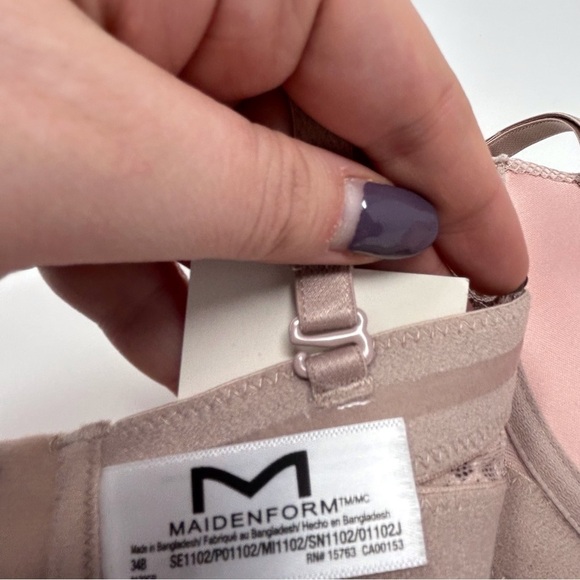 Maidenform Blush Pink Self Expressions Multiway Convertible Push Up Bra Size 34B - Picture 15 of 15